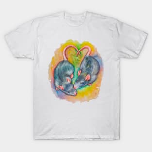 The watercolor rats (mouses) T-Shirt